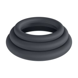 LEVELZ Classic Silicone Cockring 3er-Set XS/S/M Schwarz