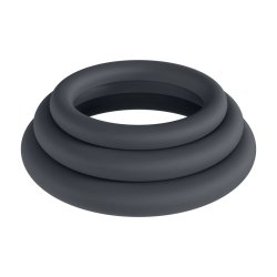 LEVELZ Classic Silicone Cockring 3er-Set L/XL/XXL Schwarz