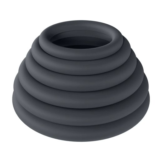 LEVELZ Classic Silicone Cockring 6er-Set Schwarz