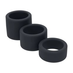 LEVELZ Liquid Silicone Ball Strap 3er-Set S/M/L Schwarz
