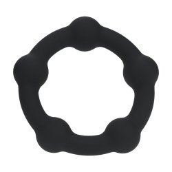 LEVELZ Beaded Silicone Cockring Small Schwarz