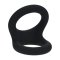LEVELZ Double O Silicone Cockring Medium Schwarz