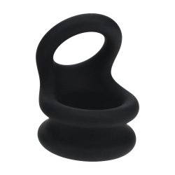LEVELZ Wide Double O Silicone Cockring Small Schwarz