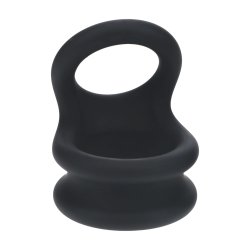 LEVELZ Wide Double O Silicone Cockring Large Schwarz