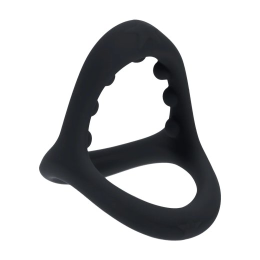 LEVELZ Soft Bead Grip Silicone Cock & Ball Ring Schwarz