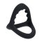 LEVELZ Soft Bead Grip Silicone Cock & Ball Ring Schwarz