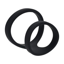 LEVELZ 2 Loop Silicone Cockring Schwarz