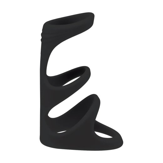 LEVELZ 3 Loop Silicone Cockring Schwarz