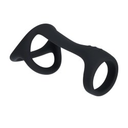 LEVELZ Tri O Silicone Shaft Cock & Ball Ring Schwarz
