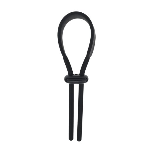 LEVELZ Wide Adjustable Silicone Lasso Cockring Schwarz