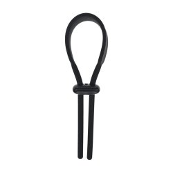 LEVELZ Wide Adjustable Silicone Lasso Cockring Schwarz