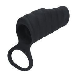 LEVELZ Vibrating Ribbed Silicone Cock Sleeve & Ball...