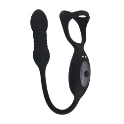 LEVELZ Vibrating & Thrusting Silicone Tri O Cockring...