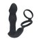 LEVELZ Vibrating Thrusting Come-Hither Silicone Prostate Stimulator mit Cockring & Fernbedienung Schwarz