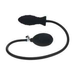 LEVELZ Ribbed Inflatable Silicone Anal-Plug Schwarz