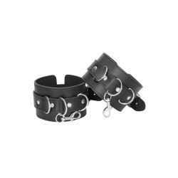 OUCH Hand- & Fussfessel-Set aus Leder Schwarz