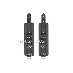 OUCH Hand- & Fussfessel-Set aus Leder Schwarz
