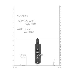 OUCH Hand- & Fussfessel-Set aus Leder Schwarz