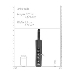 OUCH Hand- & Fussfessel-Set aus Leder Schwarz