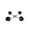 OUCH Hand- & Fussfessel-Set aus Leder Schwarz