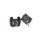 OUCH Hand- & Fussfessel-Set aus Leder Schwarz