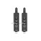 OUCH Hand- & Fussfessel-Set aus Leder Schwarz
