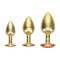 OUCH Milan Collection Analplug 3er-Set aus Aluminium Gold/Rot