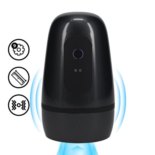 PUMPED Pulsar Negative Pressure Suction & Vibration Masturbator Pump Schwarz