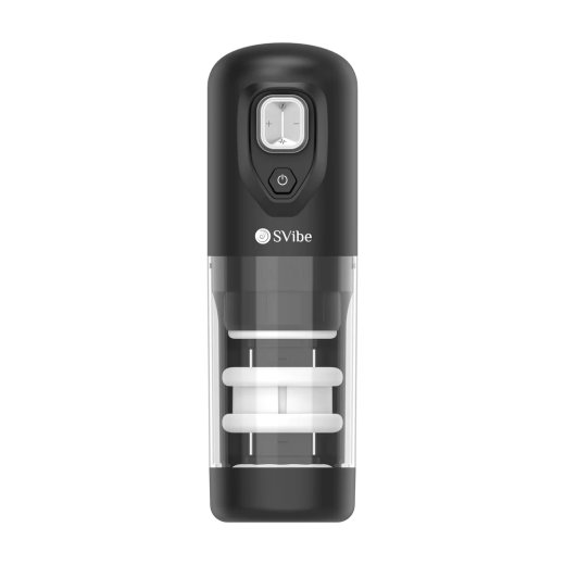 SNAIL VIBE Ikon Spark Stossender & Rotierender Masturbator Transparent/Schwarz