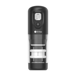 SNAIL VIBE Ikon Spark Stossender & Rotierender Masturbator Transparent/Schwarz