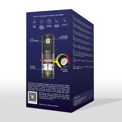 SNAIL VIBE Ikon Spark Stossender & Rotierender Masturbator Transparent/Schwarz