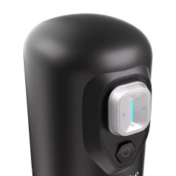 SNAIL VIBE Ikon Spark Stossender & Rotierender Masturbator Transparent/Schwarz