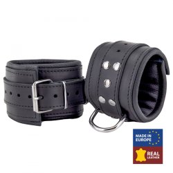 THE RED Gepolsterte Fussfesseln aus Leder Schwarz