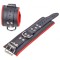THE RED Gepolsterte Handfesseln aus Leder Schwarz/Rot