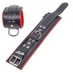 THE RED Gepolsterte Fussfesseln aus Leder Schwarz/Rot
