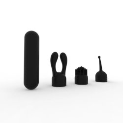 LIEBE SEELE Bullet-Vibrator mit 3 Aufsätzen aus...