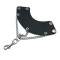THE RED Hodenfallschirm aus Leder mit Ketten & Karabiner Schwarz