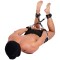 THE RED BDSM Hog Tie mit Karabinern Schwarz