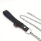 THE RED Leine mit Leder-Griff 1 m Schwarz