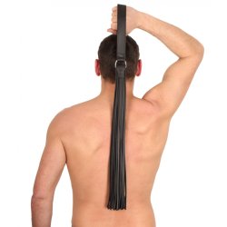 THE RED Martinet Lederpeitsche 75 cm Schwarz
