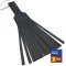 THE RED Geschlitztes Paddle 45 x 14 cm aus Leder Schwarz