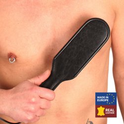 THE RED Lederpaddle mit gewölbten Rändern 31 x 7 cm Schwarz