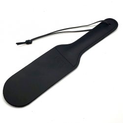 THE RED Doppeltes Lederpaddle 31 x 7 cm Schwarz