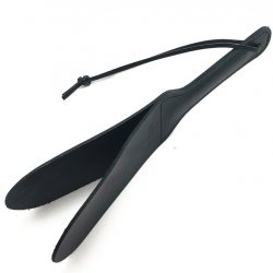 THE RED Doppeltes Lederpaddle 31 x 7 cm Schwarz