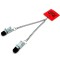 THE RED Brustklammern aus Metall mit Stellschraube & Kette