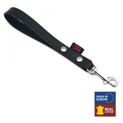 THE RED Kurze Leine aus Leder Schwarz