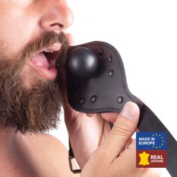 THE RED Aufblasbarer Leder-Knebel mit Ballmundstück...