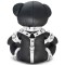 THE RED Lederbär Bendy The BDSM Teddy Bear Schwarz/Weiss