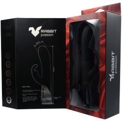 RABBIT PASSION Mini Rex Rabbit Vibrator mit Vibration & Klopffunktion Schwarz