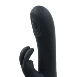 RABBIT PASSION Mini Rex Rabbit Vibrator mit Vibration & Klopffunktion Schwarz